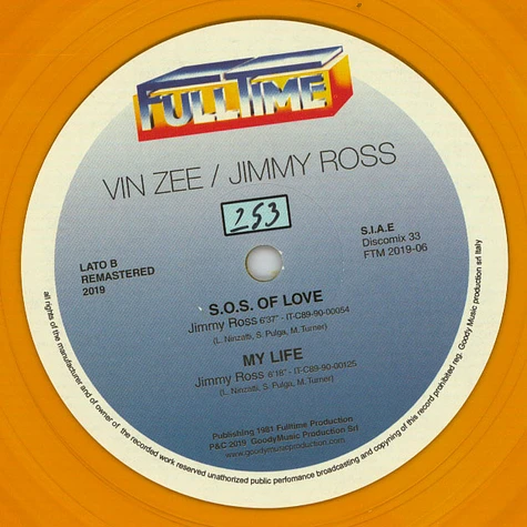 Vin Zee / Jimmy Ross - Remastered 2019 Transparent Orange Edition