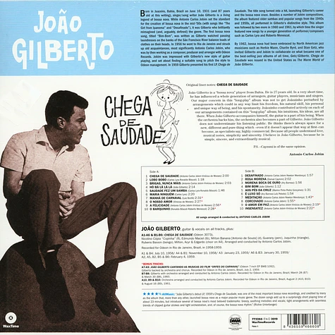 Joao Gilberto - Chega De Saudade 60th Anniversary Edition
