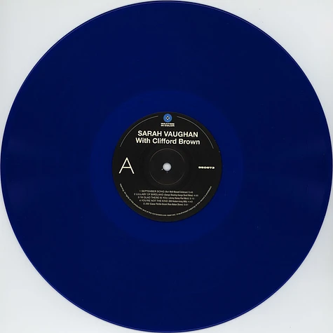 Sarah Vaughan - Sarah Vaughan With Clifford Brown Transparent Blue Vinyl Edition