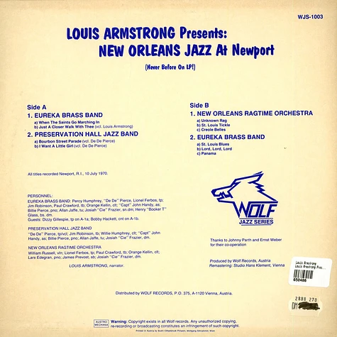 V.A. - Louis Armstrong Presents: New Orleans Jazz At Newport