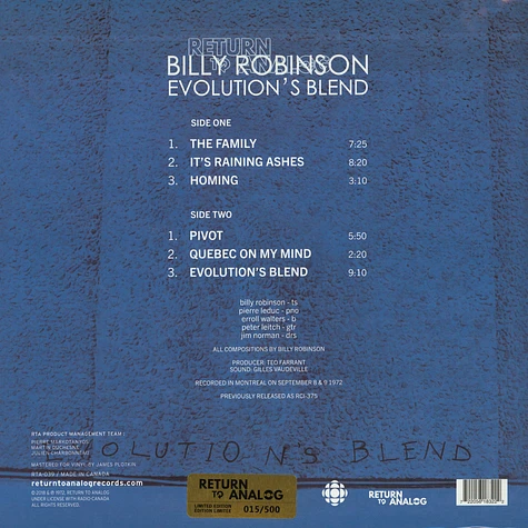Billy Robinson - Evolution's Blend