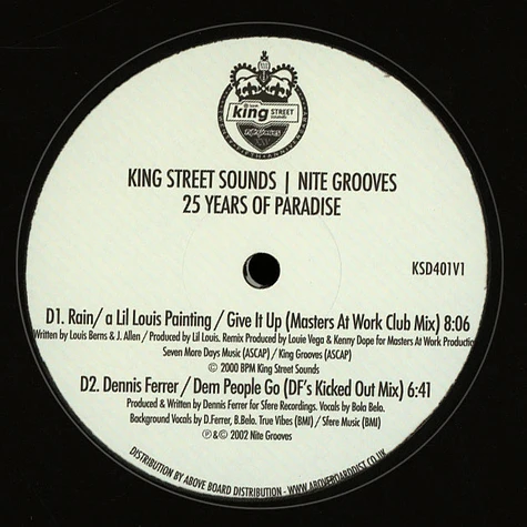 V.A. - King Street Sounds / Nite Grooves : 25 Years Of Paradise
