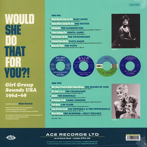 V.A. - Would She Do That For You?! - Girl Group Sounds USA 1964-68