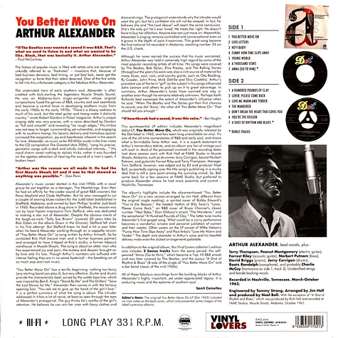 Arthur Alexander - You Better Move On Limited 180g Audiophile Edition