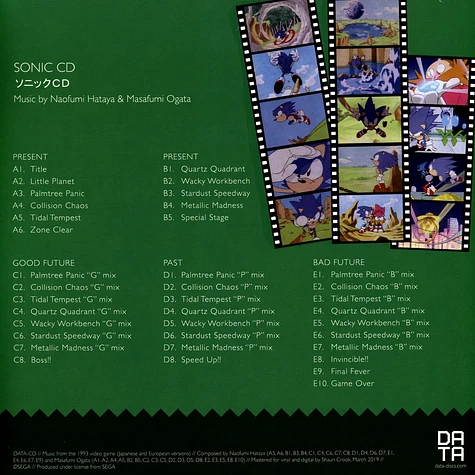 Naofumi Hataya & Masfumi Ogata - OST Sonic CD Aka Sonic The Hedgehog Blue & Etched Vinyl Edition