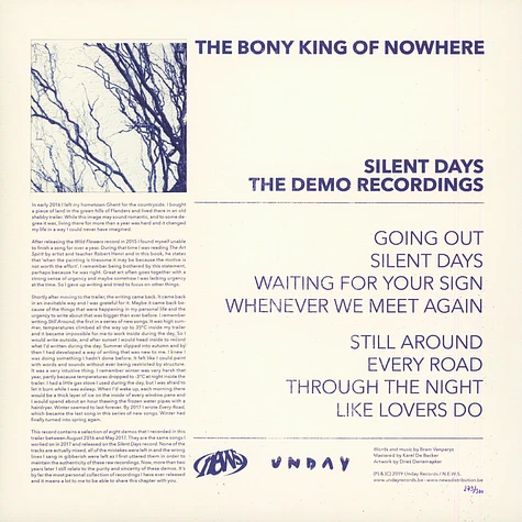 The Bony King Of Nowhere - Silent Days Black Vinyl Edition