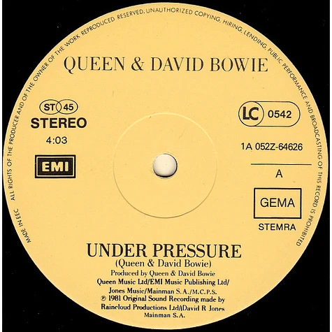 Queen & David Bowie - Under Pressure