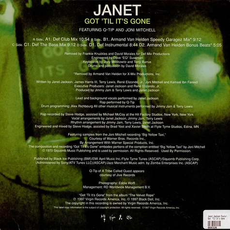 Janet Jackson Featuring Q-Tip And Joni Mitchell - Got 'Til It's Gone