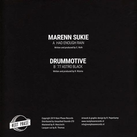 Marenn Sukie & Drummotive - Enough Rain / 77 Astro Black