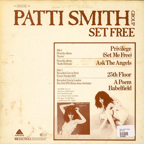 Patti Smith Group - Set Free