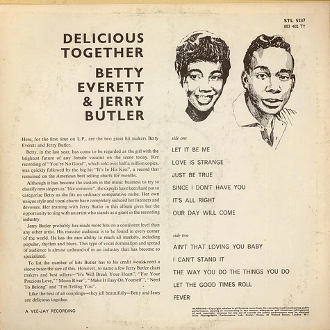 Betty Everett & Jerry Butler - Delicious Together