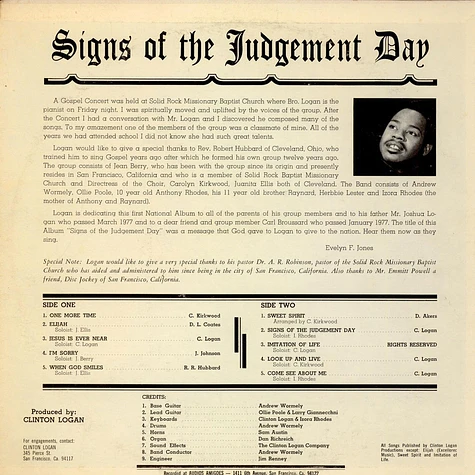 Clinton Logan Co. - Signs Of The Judgement Day