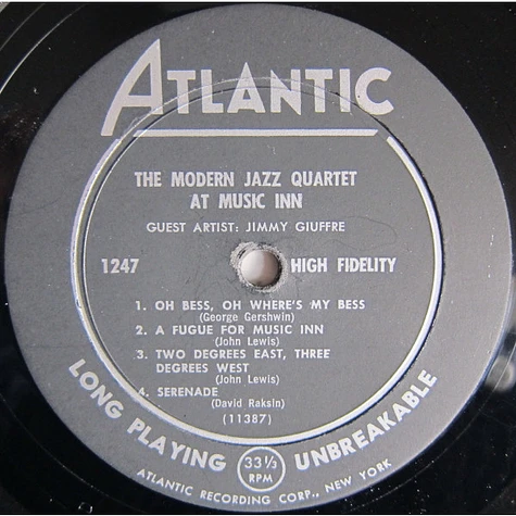 The Modern Jazz Quartet Guest Artist: Jimmy Giuffre - The Modern Jazz Quartet At Music Inn