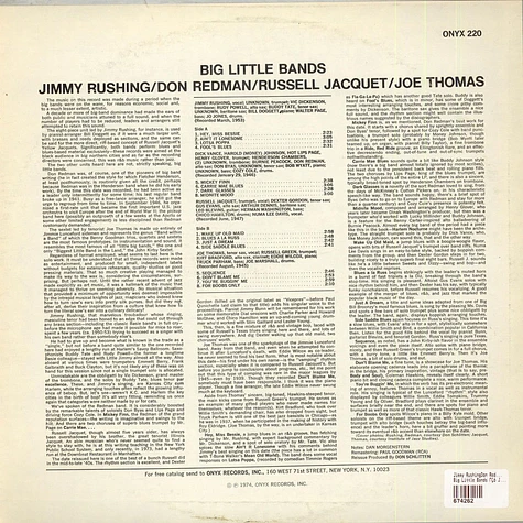 Jimmy Rushing, Don Redman, Russell Jacquet, Joe Thomas - Big Little Bands