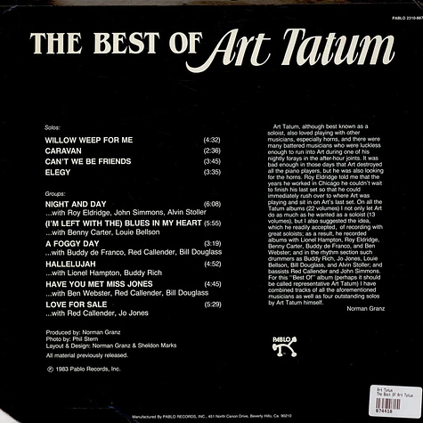 Art Tatum - The Best Of Art Tatum