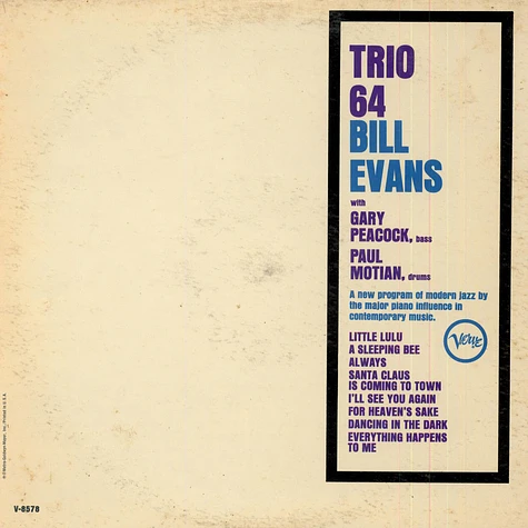 Bill Evans - Trio 64