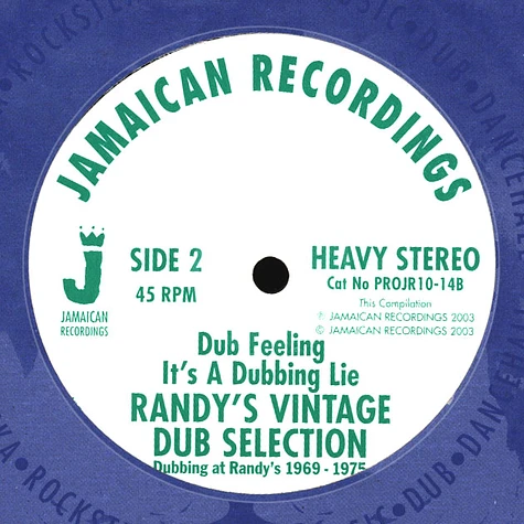 Randy's Vintage Dub Selection - Natty Inna Babylon Dub / Dub Feeling / It's A Dubbing Lie