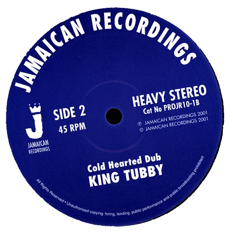 King Tubby - Blessed Dub (Give Thanks & Praise Dub) / Cold Hearted Dub (Jump The Fence/In Cold Blood Dub)