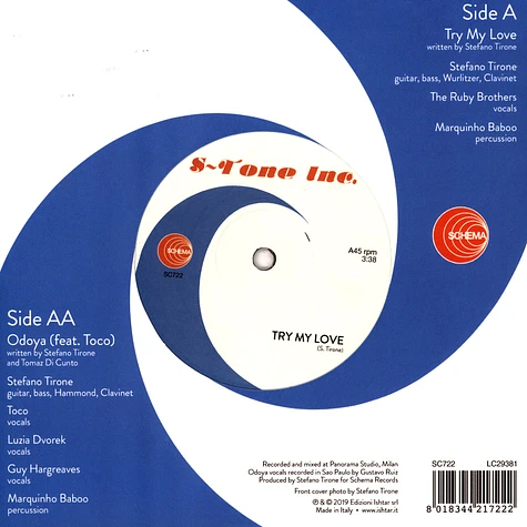 S-Tone Inc. - Try My Love / Odoya Feat. Toco