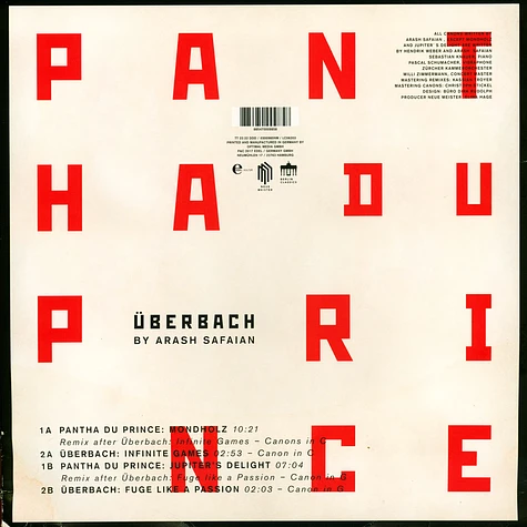 Pantha Du Prince - Mondholz : Remixes & Canons