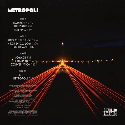 Italoconnection - Metropoli Orange Vinyl Edition