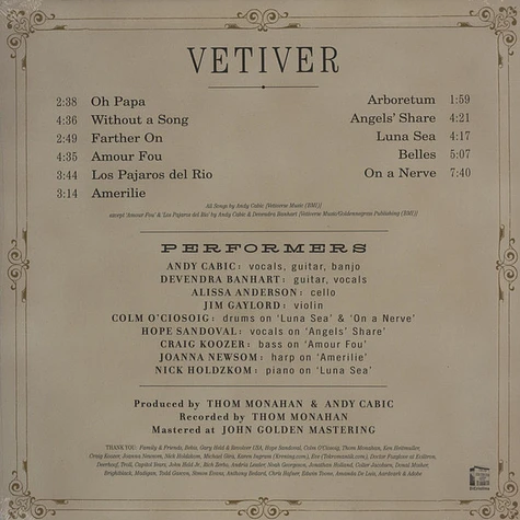 Vetiver - Vetiver