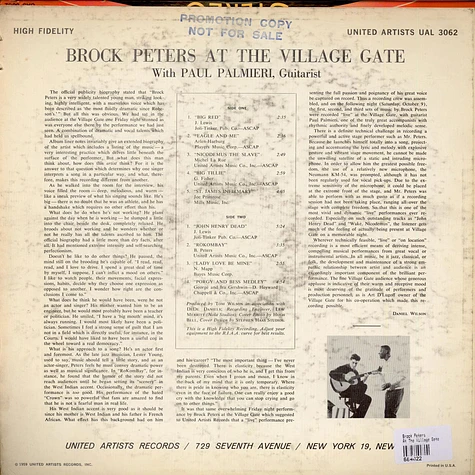 Brock Peters - At The Village Gate