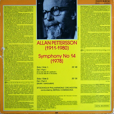 Allan Pettersson, Stockholms Filharmoniska Orkester, Sergiu Comissiona - Symphony No 14