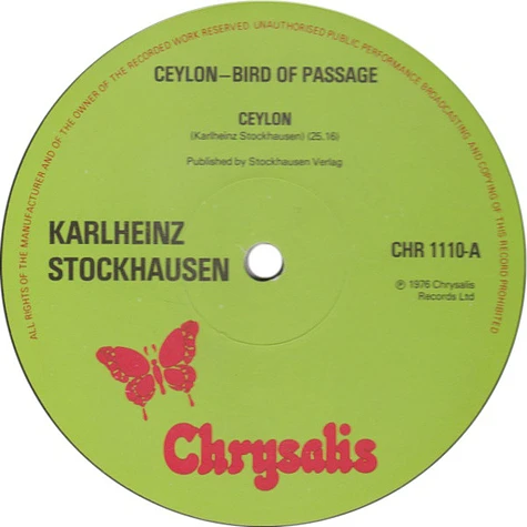 Karlheinz Stockhausen - Ceylon / Bird Of Passage