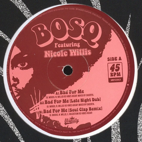 Bosq Featuring Nicole Willis - Bad For Me
