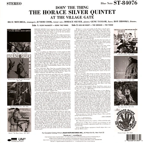 Horace Silver - Doin' The Thing (At The Village Gate)