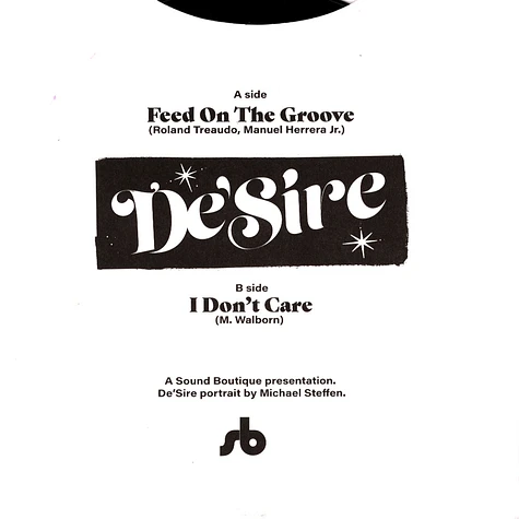 De'sire - Feed On The Groove / I Don't Care