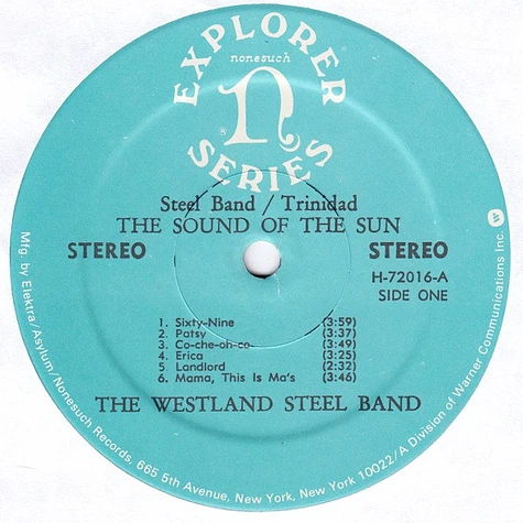 The Westland Steel Band - The Sound Of The Sun (Steel Band / Trinidad)