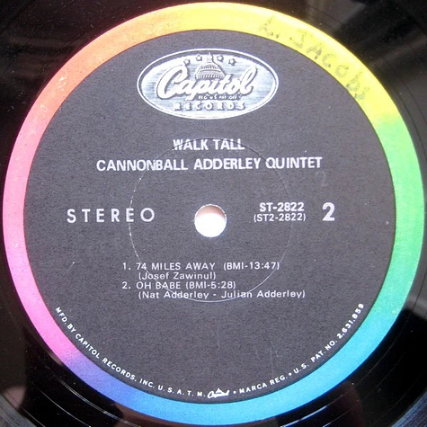 The Cannonball Adderley Quintet - 74 Miles Away / Walk Tall