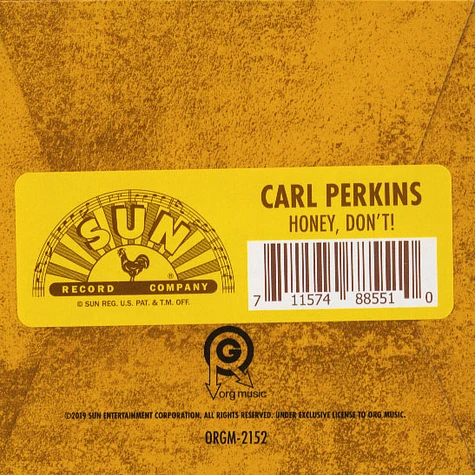 Carl Perkins - 3" Record Honey, Don't!