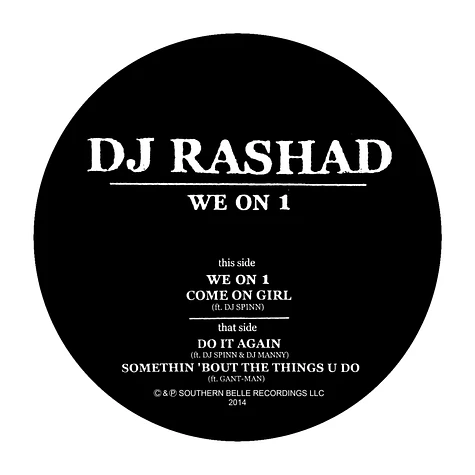 DJ Rashad - We On 1