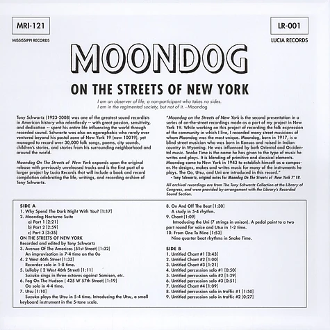 Moondog - On The Streets Of New York