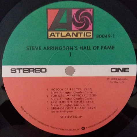 Steve Arrington's Hall Of Fame - I