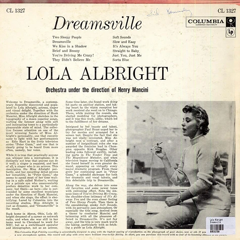 Lola Albright - Dreamsville