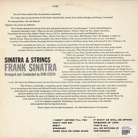 Frank Sinatra - Sinatra & Strings