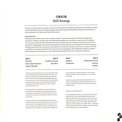 Orior - Still Strange Green Vinyl Edition