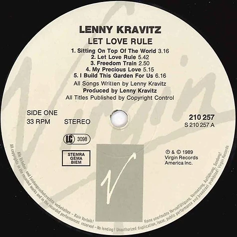 Lenny Kravitz - Let Love Rule