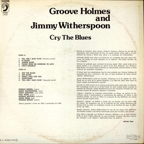 Richard "Groove" Holmes And Jimmy Witherspoon - Cry The Blues