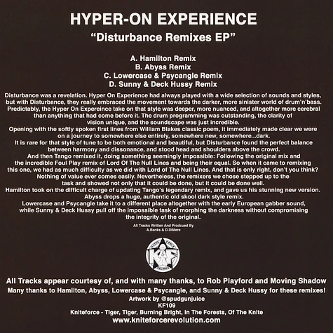 Hyper On Experience - Disturbance Remixes EP