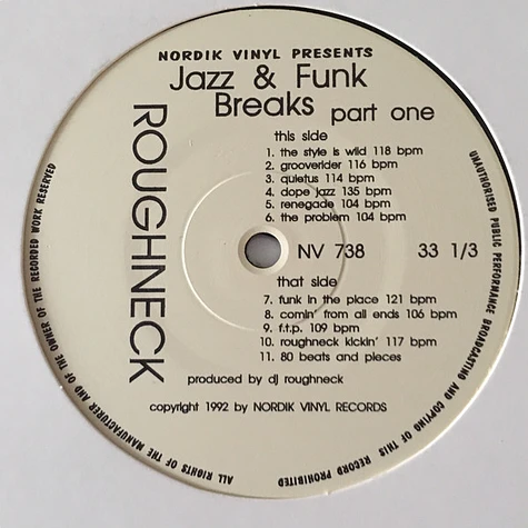 DJ Roughneck - Jazz & Funk Breaks - Part One