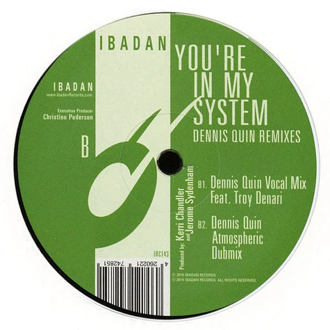 Kerri Chandler, Jerome Sydenham & Dennis - You're In My System (Dennis Quin Remixes
