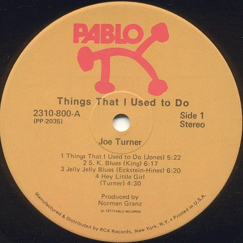 Big Joe Turner - Things That I Used To Do