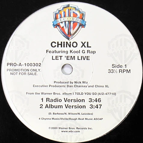 Chino XL Featuring Kool G Rap - Let 'Em Live
