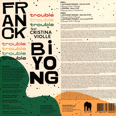 Franck Biyong - Anywhere Trouble Feat. Cristina Violle