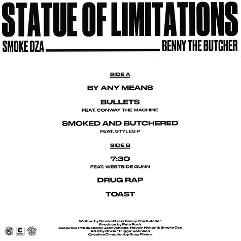 Smoke DZA & Benny The Butcher - Statue Of Limitations